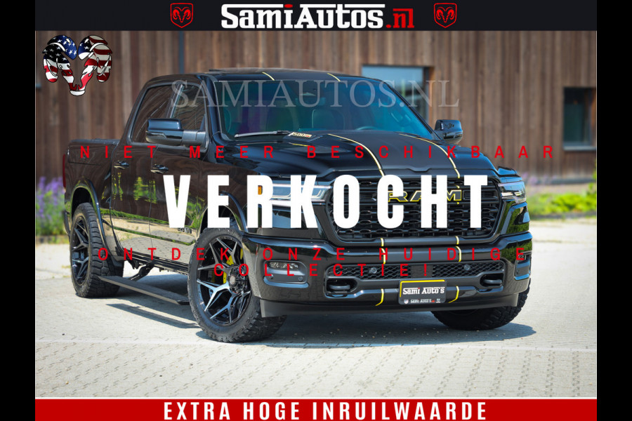 Dodge Ram 1500 Limited Night High Output 540HP 706Nm | Massage + Full Option | De Meest Luxe en Volle Pick-Up in zijn Klasse | Comfortabele Dubbele Cabine met Royale 5 Zitplaatsen | BPM vrij | Nu Leverbaar uit Voorraad | Voorraad Nr 2327 - 5407