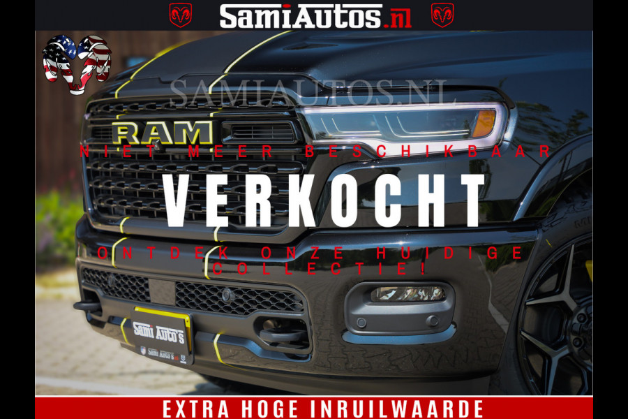 Dodge Ram 1500 Limited Night High Output 540HP 706Nm | Massage + Full Option | De Meest Luxe en Volle Pick-Up in zijn Klasse | Comfortabele Dubbele Cabine met Royale 5 Zitplaatsen | BPM vrij | Nu Leverbaar uit Voorraad | Voorraad Nr 2327 - 5407