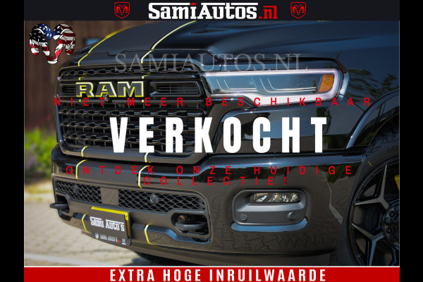 Dodge Ram 1500 Limited Night High Output 540HP 706Nm | Massage + Full Option | De Meest Luxe en Volle Pick-Up in zijn Klasse | Comfortabele Dubbele Cabine met Royale 5 Zitplaatsen | BPM vrij | Nu Leverbaar uit Voorraad | Voorraad Nr 2327 - 5407