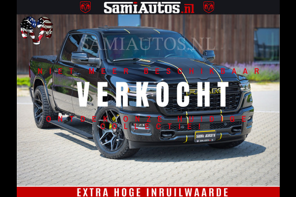 Dodge Ram 1500 Limited Night High Output 540HP 706Nm | Massage + Full Option | De Meest Luxe en Volle Pick-Up in zijn Klasse | Comfortabele Dubbele Cabine met Royale 5 Zitplaatsen | BPM vrij | Nu Leverbaar uit Voorraad | Voorraad Nr 2327 - 5407