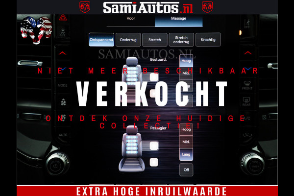 Dodge Ram 1500 Limited Night High Output 540HP 706Nm | Massage + Full Option | De Meest Luxe en Volle Pick-Up in zijn Klasse | Comfortabele Dubbele Cabine met Royale 5 Zitplaatsen | BPM vrij | Nu Leverbaar uit Voorraad | Voorraad Nr 2327 - 5407