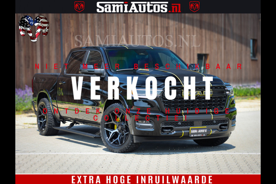 Dodge Ram 1500 Limited Night High Output 540HP 706Nm | Massage + Full Option | De Meest Luxe en Volle Pick-Up in zijn Klasse | Comfortabele Dubbele Cabine met Royale 5 Zitplaatsen | BPM vrij | Nu Leverbaar uit Voorraad | Voorraad Nr 2327 - 5407
