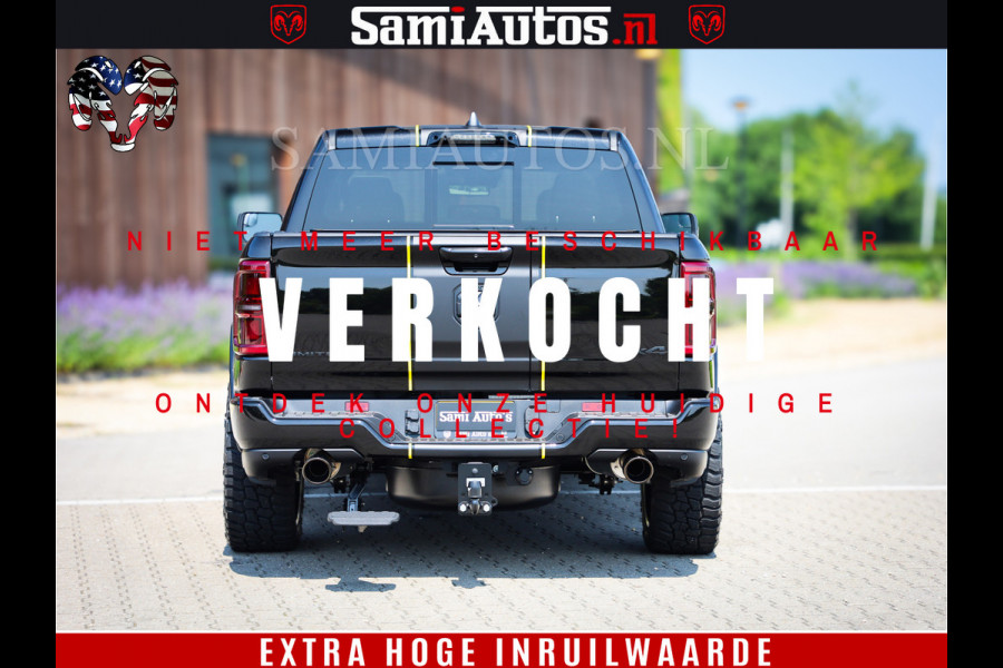Dodge Ram 1500 Limited Night High Output 540HP 706Nm | Massage + Full Option | De Meest Luxe en Volle Pick-Up in zijn Klasse | Comfortabele Dubbele Cabine met Royale 5 Zitplaatsen | BPM vrij | Nu Leverbaar uit Voorraad | Voorraad Nr 2327 - 5407
