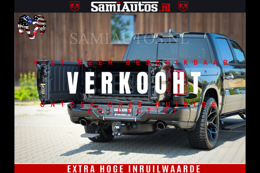Dodge Ram 1500 Limited Night High Output 540HP 706Nm | Massage + Full Option | De Meest Luxe en Volle Pick-Up in zijn Klasse | Comfortabele Dubbele Cabine met Royale 5 Zitplaatsen | BPM vrij | Nu Leverbaar uit Voorraad | Voorraad Nr 2327 - 5407