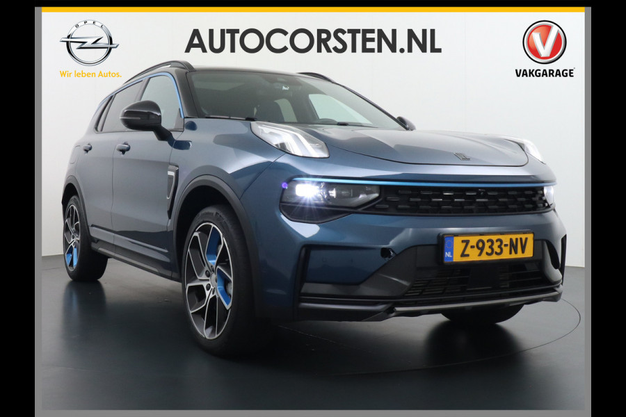 Lynk & Co 01 1.5 PHEV AUT-7 261pk Pano-Schuifdak Lmv 20" 360°Camera Zwarte hemel bekleding Apple Carplay Android Auto Adap.Cruise Navi Pdc Ec Elek.Memory.Stoel File assistent Dodehoek detector Elektrisch bedienbare achterklep Rijstrooksensor Wifi Verkeersbord detectie 425Nm koppel 3,7kw laadvermogen €44.880 Nieuwprijs 1e Eigenaar Origineel NLse auto!
