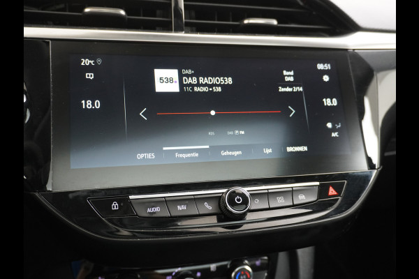 Opel CORSA-E Elegance 50kWh SOH 90% Leder 360°Camera Panoramadak Zwart Dak Navi Ecc Apple Carplay Android Auto Cruise Control Stoel+Stuurverwarming DAB+ Pdc Lmv Led Origineel Nederlandse Auto