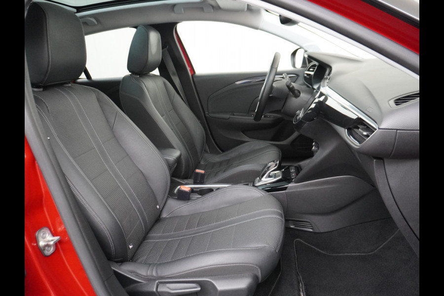 Opel CORSA-E Elegance 50kWh SOH 90% Leder 360°Camera Panoramadak Zwart Dak Navi Ecc Apple Carplay Android Auto Cruise Control Stoel+Stuurverwarming DAB+ Pdc Lmv Led Origineel Nederlandse Auto