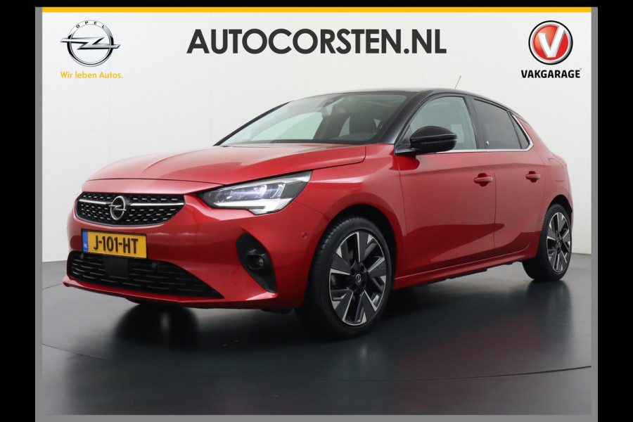 Opel CORSA-E Elegance 50kWh SOH 90% Leder 360°Camera Panoramadak Zwart Dak Navi Ecc Apple Carplay Android Auto Cruise Control Stoel+Stuurverwarming DAB+ Pdc Lmv Led Origineel Nederlandse Auto