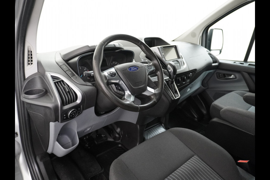 Ford Transit Custom 290 2.0D-131PK AUT-6 L1H1 Navi Camera Trekhaak PdcAirco Cruise Regen-/lichtsensor Euro 6 Trend Bluetooth Voorruit Verwarmd Achterklep Zijschuifdeur Wandbetimmering Adaptieve bochtverl 1e Eigenaar Euro 6