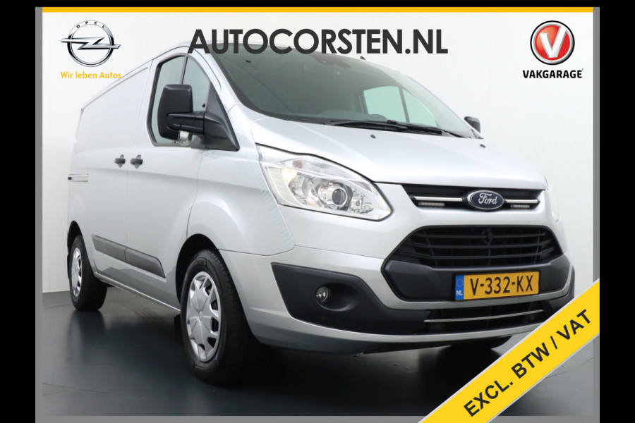 Ford Transit Custom 290 2.0D-131PK AUT-6 L1H1 Navi Camera Trekhaak PdcAirco Cruise Regen-/lichtsensor Euro 6 Trend Bluetooth Voorruit Verwarmd Achterklep Zijschuifdeur Wandbetimmering Adaptieve bochtverl 1e Eigenaar Euro 6