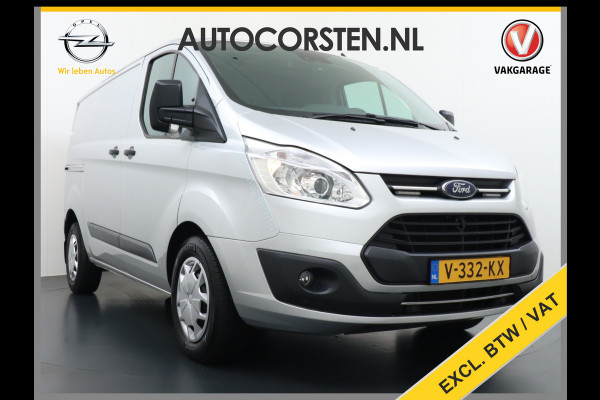 Ford Transit Custom 290 2.0D-131PK AUT-6 L1H1 Navi Camera Trekhaak PdcAirco Cruise Regen-/lichtsensor Euro 6 Trend Bluetooth Voorruit Verwarmd Achterklep Zijschuifdeur Wandbetimmering Adaptieve bochtverl 1e Eigenaar Euro 6