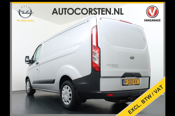 Ford Transit Custom 290 2.0D-131PK AUT-6 L1H1 Navi Camera Trekhaak PdcAirco Cruise Regen-/lichtsensor Euro 6 Trend Bluetooth Voorruit Verwarmd Achterklep Zijschuifdeur Wandbetimmering Adaptieve bochtverl 1e Eigenaar Euro 6