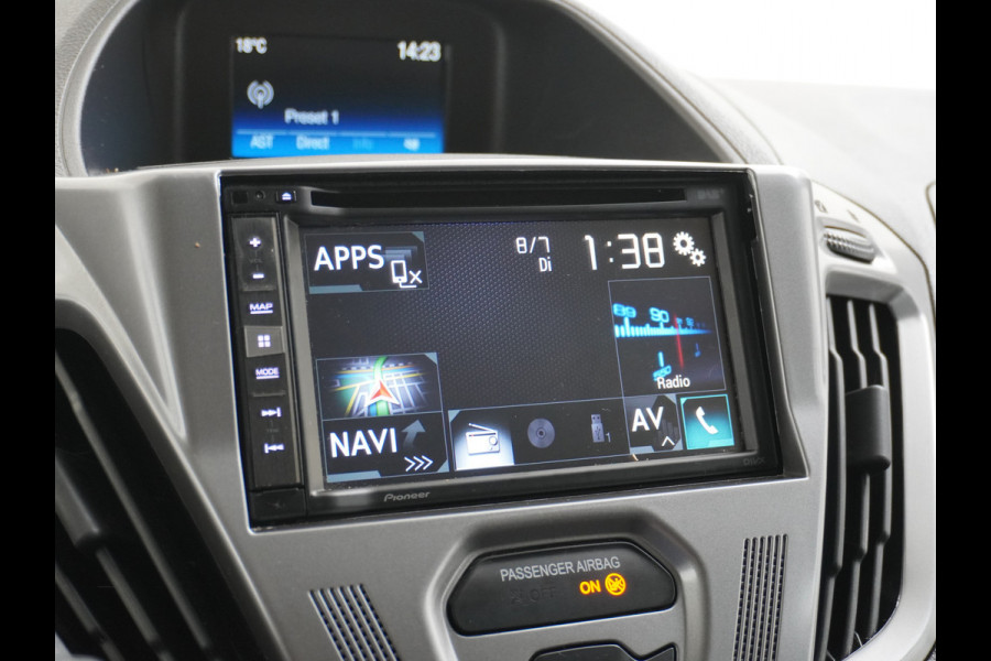 Ford Transit Custom 290 2.0D-131PK AUT-6 L1H1 Navi Camera Trekhaak PdcAirco Cruise Regen-/lichtsensor Euro 6 Trend Bluetooth Voorruit Verwarmd Achterklep Zijschuifdeur Wandbetimmering Adaptieve bochtverl 1e Eigenaar Euro 6