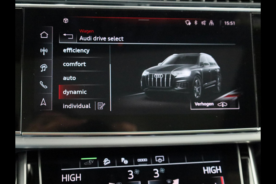 Audi Q7 55 TFSI e quattro Pro Line S 394pk Panoramadak, adaptive cruisecontrol, B&O soundsysteem, optiekpakket zwart Plus