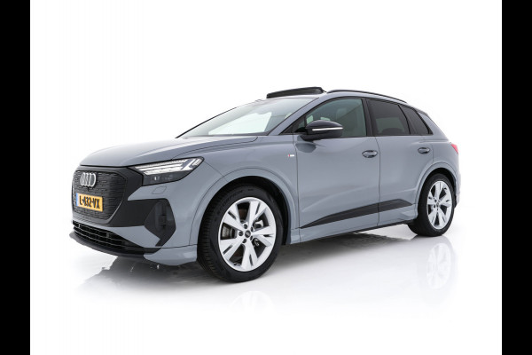 Audi Q4 e-tron 40 Launch edition S Competition 77 kWh [ 3-Fase ] {SOH-90%} (INCL.BTW) *HEAT-PUMP | PANO | HEAD-UP | LEATHER-FABRIC | MATRIX-LED | SONOS-SOUND | ADAPTIVE-CRUISE | HEATED-SPORTSEATS | AMBIENT-LIGHT | DIGI-COCKPIT | CAMERA | KEYLESS | DAB+ | NAVI-FULLMA