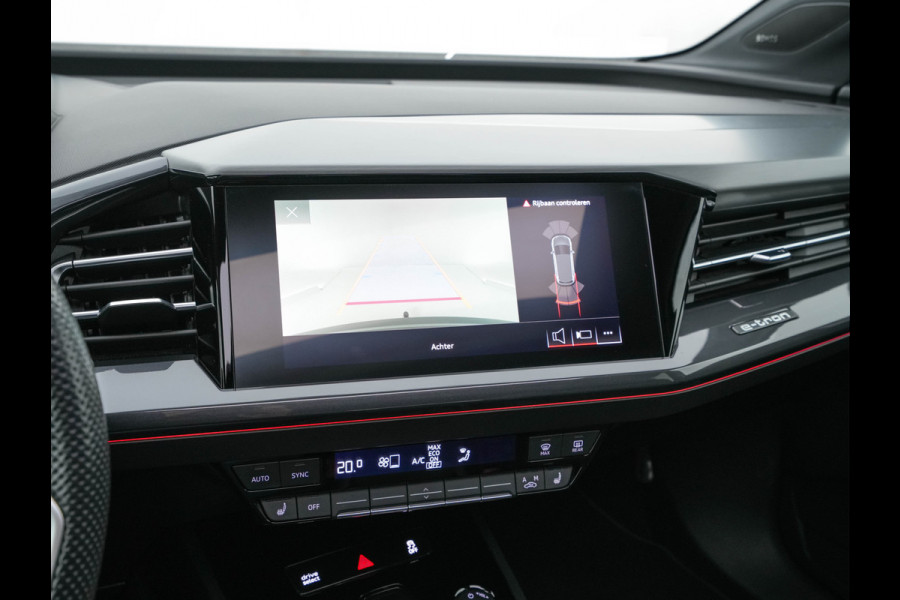 Audi Q4 e-tron 40 Launch edition S Competition 77 kWh [ 3-Fase ] {SOH-90%} (INCL.BTW) *HEAT-PUMP | PANO | HEAD-UP | LEATHER-FABRIC | MATRIX-LED | SONOS-SOUND | ADAPTIVE-CRUISE | HEATED-SPORTSEATS | AMBIENT-LIGHT | DIGI-COCKPIT | CAMERA | KEYLESS | DAB+ | NAVI-FULLMA