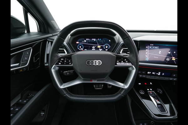 Audi Q4 e-tron 40 Launch edition S Competition 77 kWh [ 3-Fase ] {SOH-90%} (INCL.BTW) *HEAT-PUMP | PANO | HEAD-UP | LEATHER-FABRIC | MATRIX-LED | SONOS-SOUND | ADAPTIVE-CRUISE | HEATED-SPORTSEATS | AMBIENT-LIGHT | DIGI-COCKPIT | CAMERA | KEYLESS | DAB+ | NAVI-FULLMA