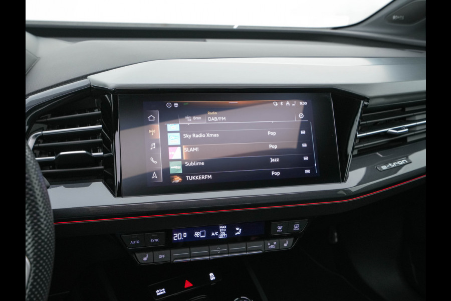 Audi Q4 e-tron 40 Launch edition S Competition 77 kWh [ 3-Fase ] {SOH-90%} (INCL.BTW) *HEAT-PUMP | PANO | HEAD-UP | LEATHER-FABRIC | MATRIX-LED | SONOS-SOUND | ADAPTIVE-CRUISE | HEATED-SPORTSEATS | AMBIENT-LIGHT | DIGI-COCKPIT | CAMERA | KEYLESS | DAB+ | NAVI-FULLMA