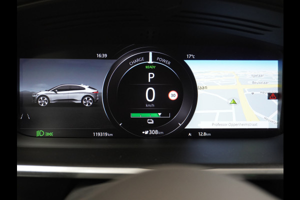 Jaguar I-PACE EV400 400pk SE 90kWh AWD Leer+Elektr. Meridian®-Audio Apple Carplay Android Auto Navi Led-v+a Ecc Camera Cruise Control Keyless Pdc Lmv Led Bordherkenning Elektrische-Achterklep koplampreiniging Lane-Assist App-Connect ECT Voorverwarming/koeling WiFi DigiDash DAB 4WD 1e Eigenaar Origineel Nederlandse Auto € 90.000 nieuw!