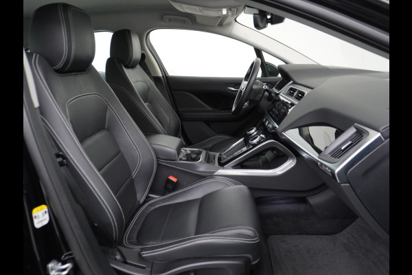 Jaguar I-PACE EV400 400pk SE 90kWh AWD Leer+Elektr. Meridian®-Audio Apple Carplay Android Auto Navi Led-v+a Ecc Camera Cruise Control Keyless Pdc Lmv Led Bordherkenning Elektrische-Achterklep koplampreiniging Lane-Assist App-Connect ECT Voorverwarming/koeling WiFi DigiDash DAB 4WD 1e Eigenaar Origineel Nederlandse Auto € 90.000 nieuw!