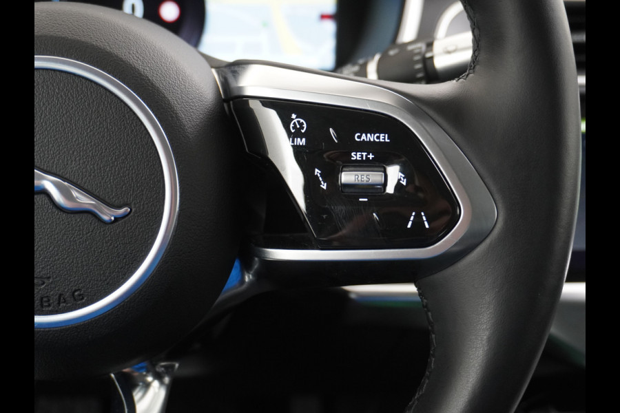 Jaguar I-PACE EV400 400pk SE 90kWh AWD Leer+Elektr. Meridian®-Audio Apple Carplay Android Auto Navi Led-v+a Ecc Camera Cruise Control Keyless Pdc Lmv Led Bordherkenning Elektrische-Achterklep koplampreiniging Lane-Assist App-Connect ECT Voorverwarming/koeling WiFi DigiDash DAB 4WD 1e Eigenaar Origineel Nederlandse Auto € 90.000 nieuw!
