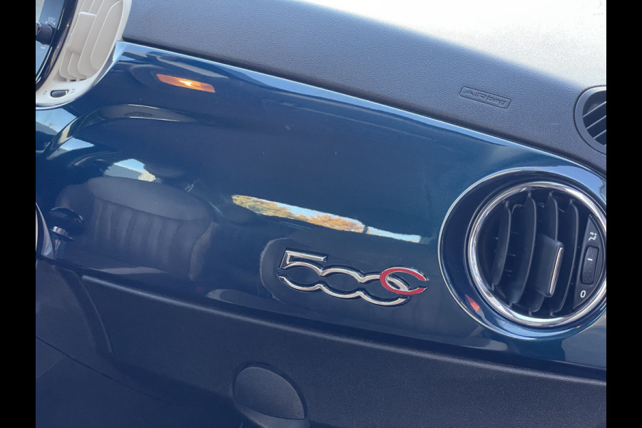Fiat 500C 86pk Lounge (Navigatie - Leder - Stoelverwarming - Apple Carplay - Airco - Cruise Controle - 15"velgen)