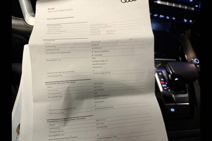 Audi Q5 Sportback 55 TFSI e SQ5 22'' 367PK BLACK-LINE H-UP/B&O/V-COCKPIT/DAB/SFEERVERLICHTING///