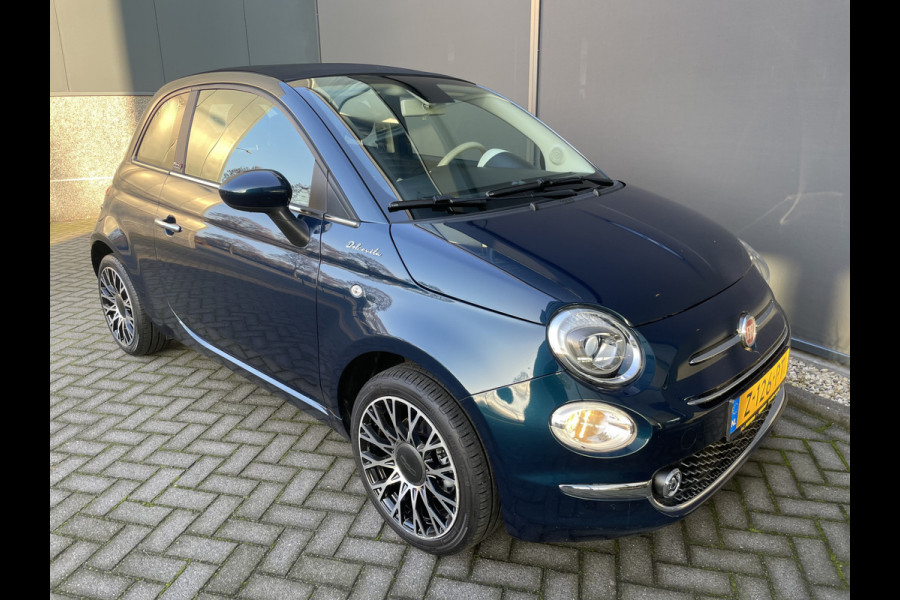 Fiat 500 1.0 Hybrid Airco - Cruise control - Parkeersensoren achter - Open dak - Bluetooth - Navigatiesysteem - Mistlampen voor - Stuur multifunctioneel - Elektrische ramen voor - Stuur leder - Licht metalen vel