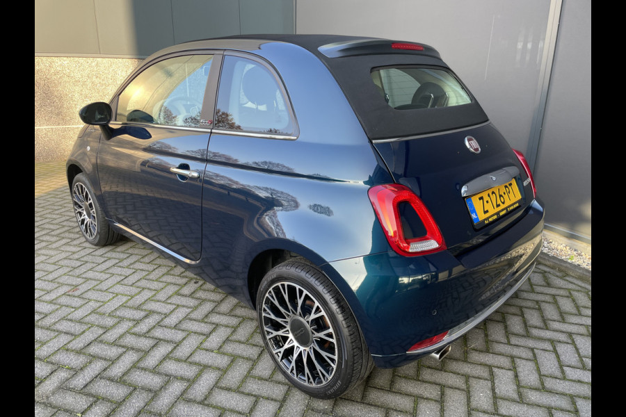 Fiat 500 1.0 Hybrid Airco - Cruise control - Parkeersensoren achter - Open dak - Bluetooth - Navigatiesysteem - Mistlampen voor - Stuur multifunctioneel - Elektrische ramen voor - Stuur leder - Licht metalen vel