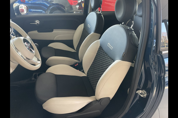 Fiat 500 1.0 Hybrid Airco - Cruise control - Parkeersensoren achter - Open dak - Bluetooth - Navigatiesysteem - Mistlampen voor - Stuur multifunctioneel - Elektrische ramen voor - Stuur leder - Licht metalen vel