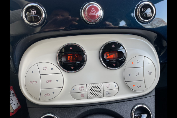 Fiat 500 1.0 Hybrid Airco - Cruise control - Parkeersensoren achter - Open dak - Bluetooth - Navigatiesysteem - Mistlampen voor - Stuur multifunctioneel - Elektrische ramen voor - Stuur leder - Licht metalen vel
