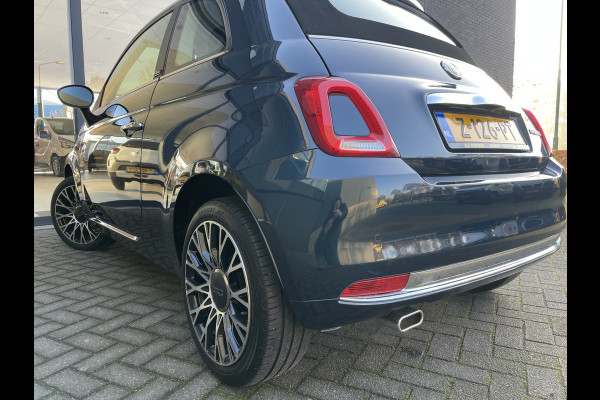 Fiat 500 1.0 Hybrid Airco - Cruise control - Parkeersensoren achter - Open dak - Bluetooth - Navigatiesysteem - Mistlampen voor - Stuur multifunctioneel - Elektrische ramen voor - Stuur leder - Licht metalen vel