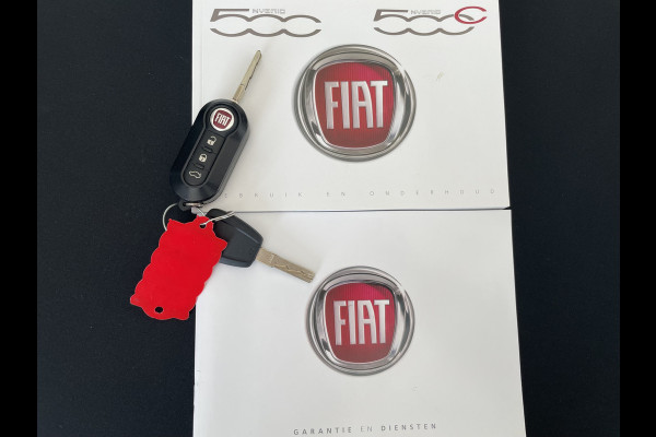 Fiat 500 1.0 Hybrid Airco - Cruise control - Parkeersensoren achter - Open dak - Bluetooth - Navigatiesysteem - Mistlampen voor - Stuur multifunctioneel - Elektrische ramen voor - Stuur leder - Licht metalen vel