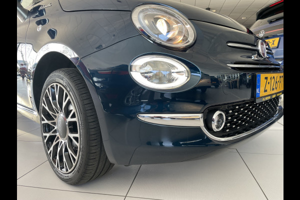Fiat 500 1.0 Hybrid Airco - Cruise control - Parkeersensoren achter - Open dak - Bluetooth - Navigatiesysteem - Mistlampen voor - Stuur multifunctioneel - Elektrische ramen voor - Stuur leder - Licht metalen vel