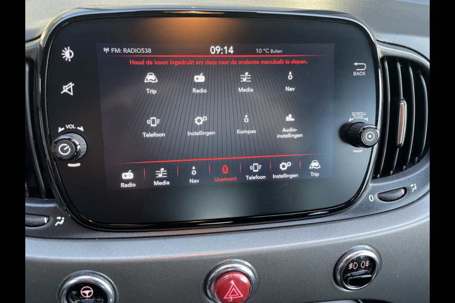 Fiat 500 1.0 Hybrid Airco - Cruise control - Open dak - Parkeersensoren achter - Mistlampen voor - Stuur leder - Stuur multifunctioneel - Bluetooth - Licht metalen velgen 15 inch