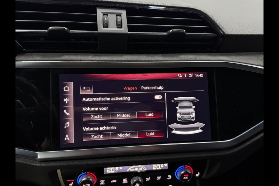 Audi RSQ3 Sportback 2.5 TFSI Quattro 400PK MATRIX+LED/VIRTUAL/PANO/LEER+S.VERWARMING/B&O/21"LMV/360/LINE/ACC/ECC/12 MDN GARANTIE!