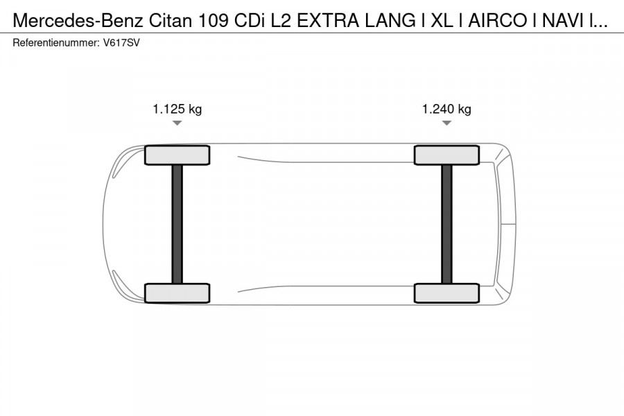 Mercedes-Benz Citan 109 CDI L2 EXTRA LANG l XL l AIRCO l NAVI l 27.000 KM NAP !!
