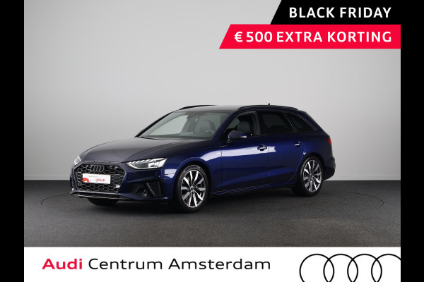 Audi A4 Avant 35 TFSI S edition Competition 150 pk S-tronic | Private lease vanaf € 751,- per maand | Verlengde garantie | Navigatie | Parkeersensoren | Stoelverwarming | S-Line |