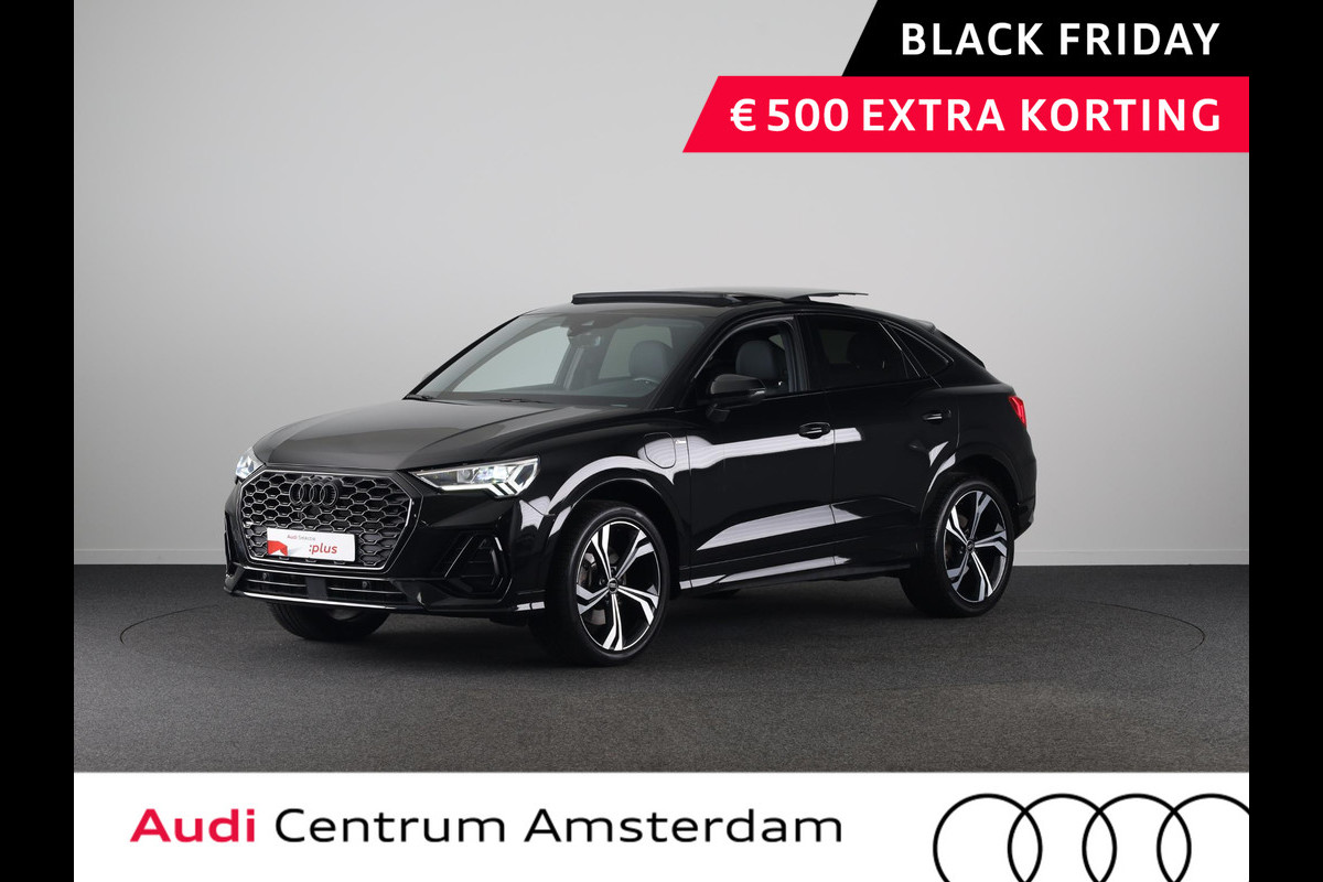 Audi Q3 Sportback 45 TFSI e S Edition 245 pk S-tronic | Navigatie | Panoramadak | Trekhaak (wegklapbaar) | Parkeersensoren | Achteruitrijcamera | Lichtmetalen velgen 20" | S-Line |