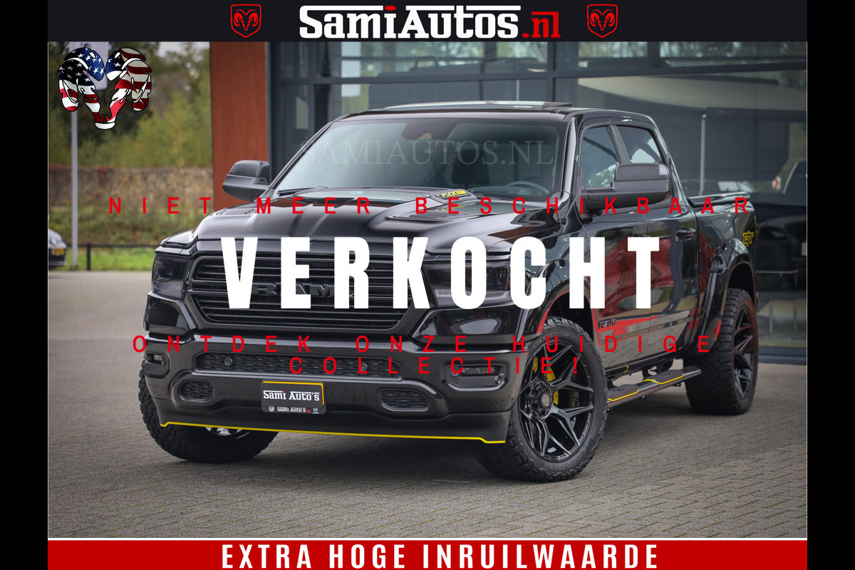 Dodge Ram 1500 GT EDITION | TRX PACK | VIRTUAL COCKPIT | HEAD-UP | ADAPTIVE CRUISE | 360 CAMERA | 5.7 HEMI V8 402PK | 4X4 | Comfortabele Dubbele Cabine met Royale 5 Zitplaatsen | BPM vrij | Nu Leverbaar uit Voorraad | Voorraad Nr 2437