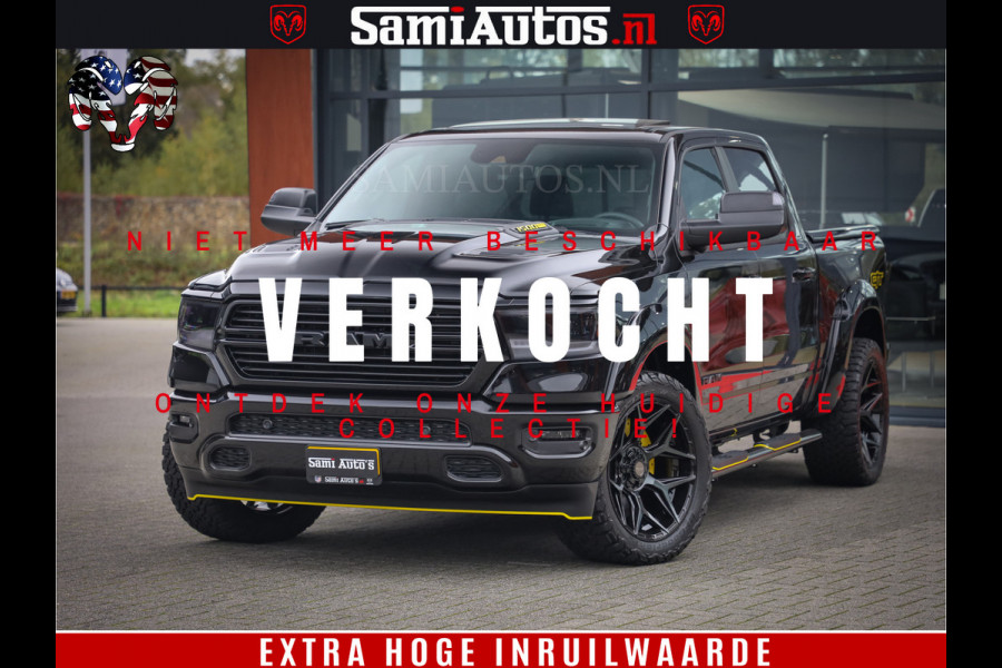 Dodge Ram 1500 GT EDITION | TRX PACK | VIRTUAL COCKPIT | HEAD-UP | ADAPTIVE CRUISE | 360 CAMERA | 5.7 HEMI V8 402PK | 4X4 | Comfortabele Dubbele Cabine met Royale 5 Zitplaatsen | BPM vrij | Nu Leverbaar uit Voorraad | Voorraad Nr 2437