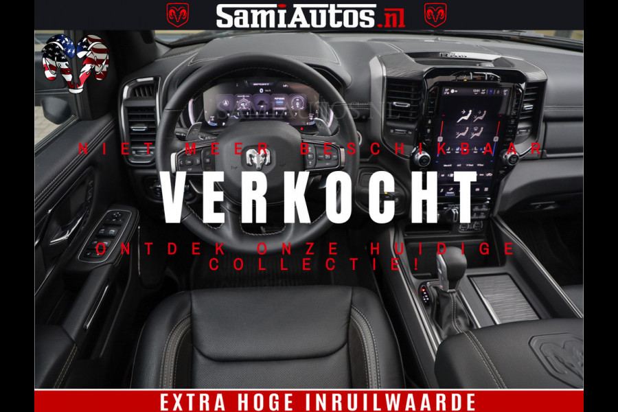 Dodge Ram 1500 GT EDITION | TRX PACK | VIRTUAL COCKPIT | HEAD-UP | ADAPTIVE CRUISE | 360 CAMERA | 5.7 HEMI V8 402PK | 4X4 | Comfortabele Dubbele Cabine met Royale 5 Zitplaatsen | BPM vrij | Nu Leverbaar uit Voorraad | Voorraad Nr 2437