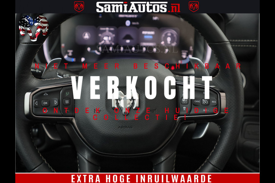Dodge Ram 1500 GT EDITION | TRX PACK | VIRTUAL COCKPIT | HEAD-UP | ADAPTIVE CRUISE | 360 CAMERA | 5.7 HEMI V8 402PK | 4X4 | Comfortabele Dubbele Cabine met Royale 5 Zitplaatsen | BPM vrij | Nu Leverbaar uit Voorraad | Voorraad Nr 2437