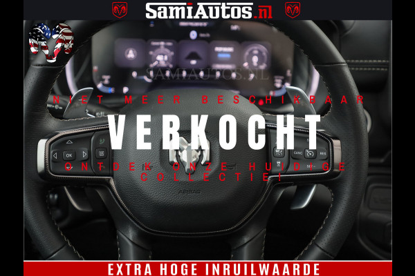 Dodge Ram 1500 GT EDITION | TRX PACK | VIRTUAL COCKPIT | HEAD-UP | ADAPTIVE CRUISE | 360 CAMERA | 5.7 HEMI V8 402PK | 4X4 | Comfortabele Dubbele Cabine met Royale 5 Zitplaatsen | BPM vrij | Nu Leverbaar uit Voorraad | Voorraad Nr 2437