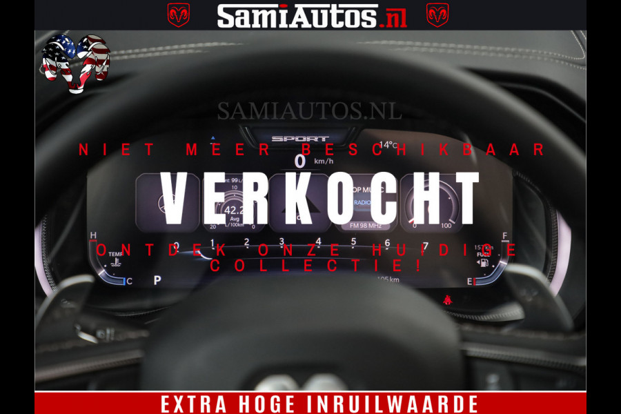 Dodge Ram 1500 GT EDITION | TRX PACK | VIRTUAL COCKPIT | HEAD-UP | ADAPTIVE CRUISE | 360 CAMERA | 5.7 HEMI V8 402PK | 4X4 | Comfortabele Dubbele Cabine met Royale 5 Zitplaatsen | BPM vrij | Nu Leverbaar uit Voorraad | Voorraad Nr 2437