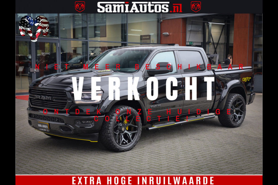 Dodge Ram 1500 GT EDITION | TRX PACK | VIRTUAL COCKPIT | HEAD-UP | ADAPTIVE CRUISE | 360 CAMERA | 5.7 HEMI V8 402PK | 4X4 | Comfortabele Dubbele Cabine met Royale 5 Zitplaatsen | BPM vrij | Nu Leverbaar uit Voorraad | Voorraad Nr 2437
