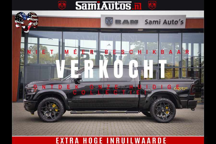 Dodge Ram 1500 GT EDITION | TRX PACK | VIRTUAL COCKPIT | HEAD-UP | ADAPTIVE CRUISE | 360 CAMERA | 5.7 HEMI V8 402PK | 4X4 | Comfortabele Dubbele Cabine met Royale 5 Zitplaatsen | BPM vrij | Nu Leverbaar uit Voorraad | Voorraad Nr 2437