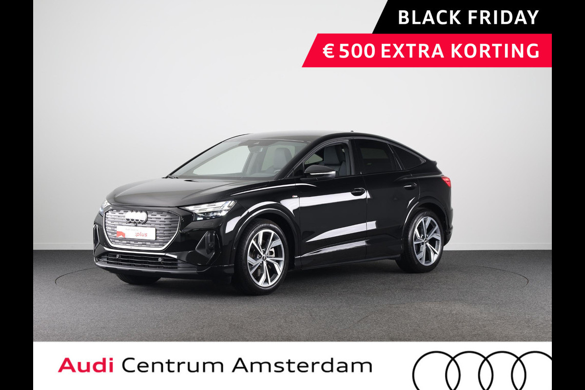 Audi Q4 Sportback e-tron 40 S edition 77 kWh 204pk | SoH 98% | Navigatie | Stoelverwarming | Dynamic pakket | 20 inch lichtmetalen velgen | Optiek pakket zwart