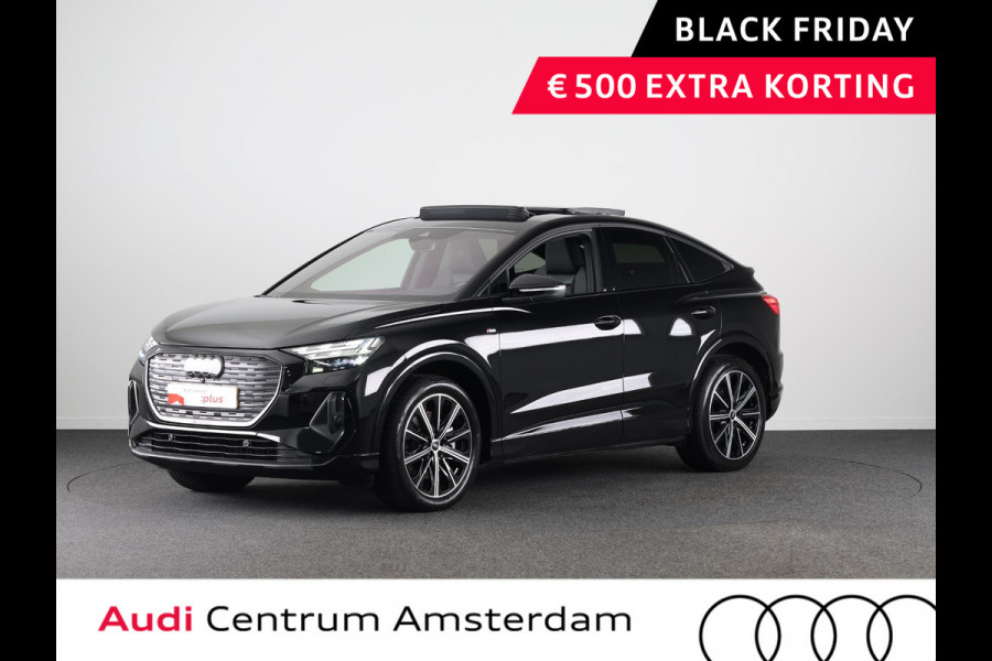 Audi Q4 Sportback e-tron 45 quattro S Edition 82 kWh 286pk | Panoramadak | lederen bekleding | SONOS premium Audio | Parkeercamera|