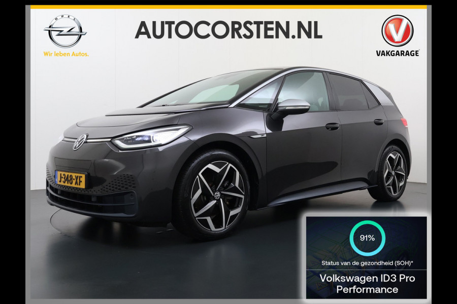 Volkswagen ID.3 First Plus 58kWh SOH 91% Adap.Cruise Apple Carplay Android Lmv 19" Navi Camera Pdc Stoel+Stuurverwarming Keyless Advanced Matrix Led + Dynamisch Led Achterlicht en Isofix DAB Privacy Glas Rijstrooksensor SOH 91% 1e Eigenaar Origineel Nederlandse Auto